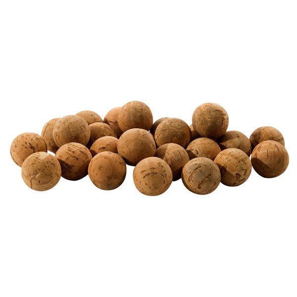 Natural solid cork balls